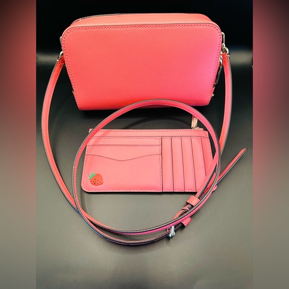 Kate Spade Crossbody Camera Bag & Strawberry Slim Cardholder Wallet with… - Picture 2 of 12